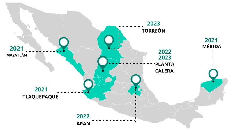 Mapa de México - Ubicaciones Vegati